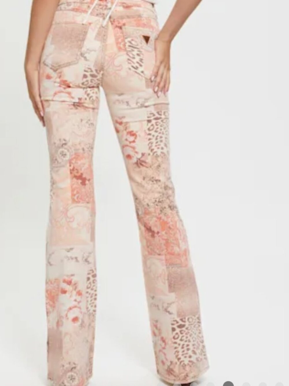 Printed Guess 1981 Flare Jeans - Picture 1 of 5